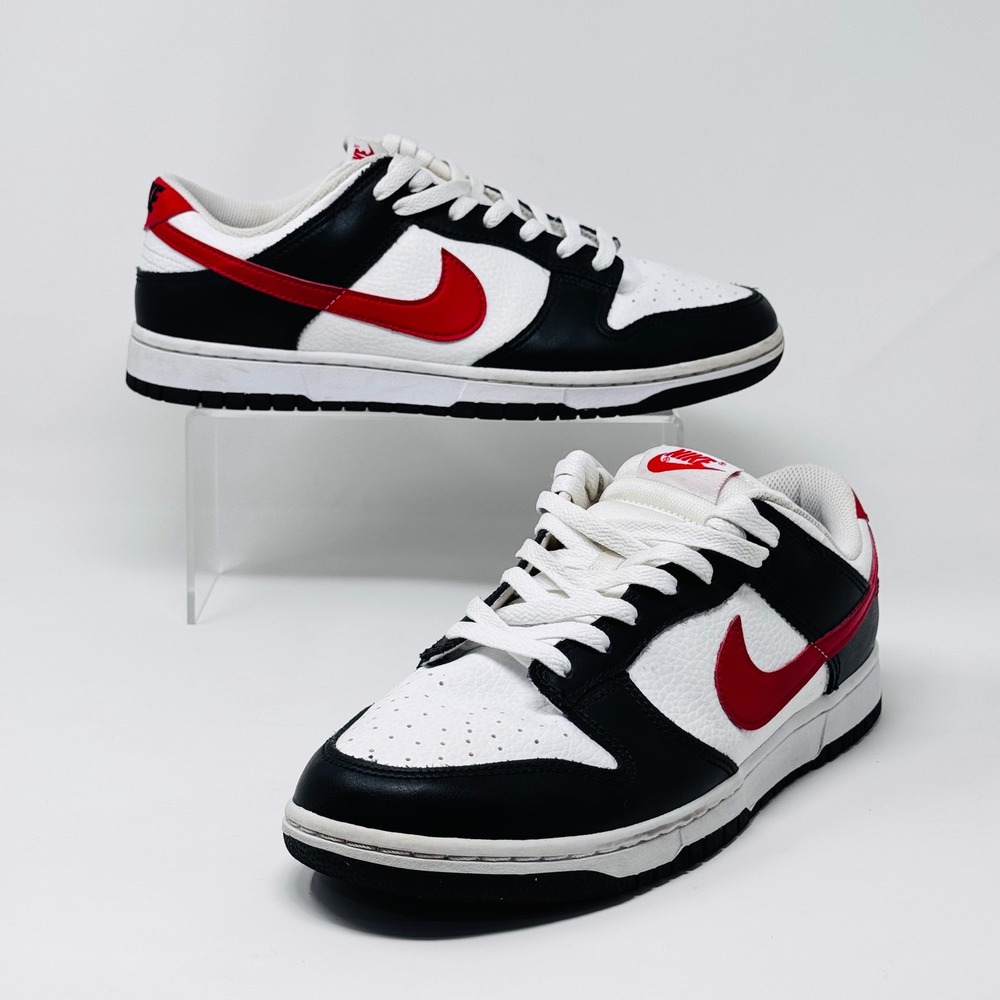 Nike Dunk Low Men Size 11 Black White Red Retro FB3354-001 Low Top Sneakers